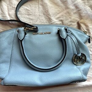 Michael Kors light blue satchel bag
